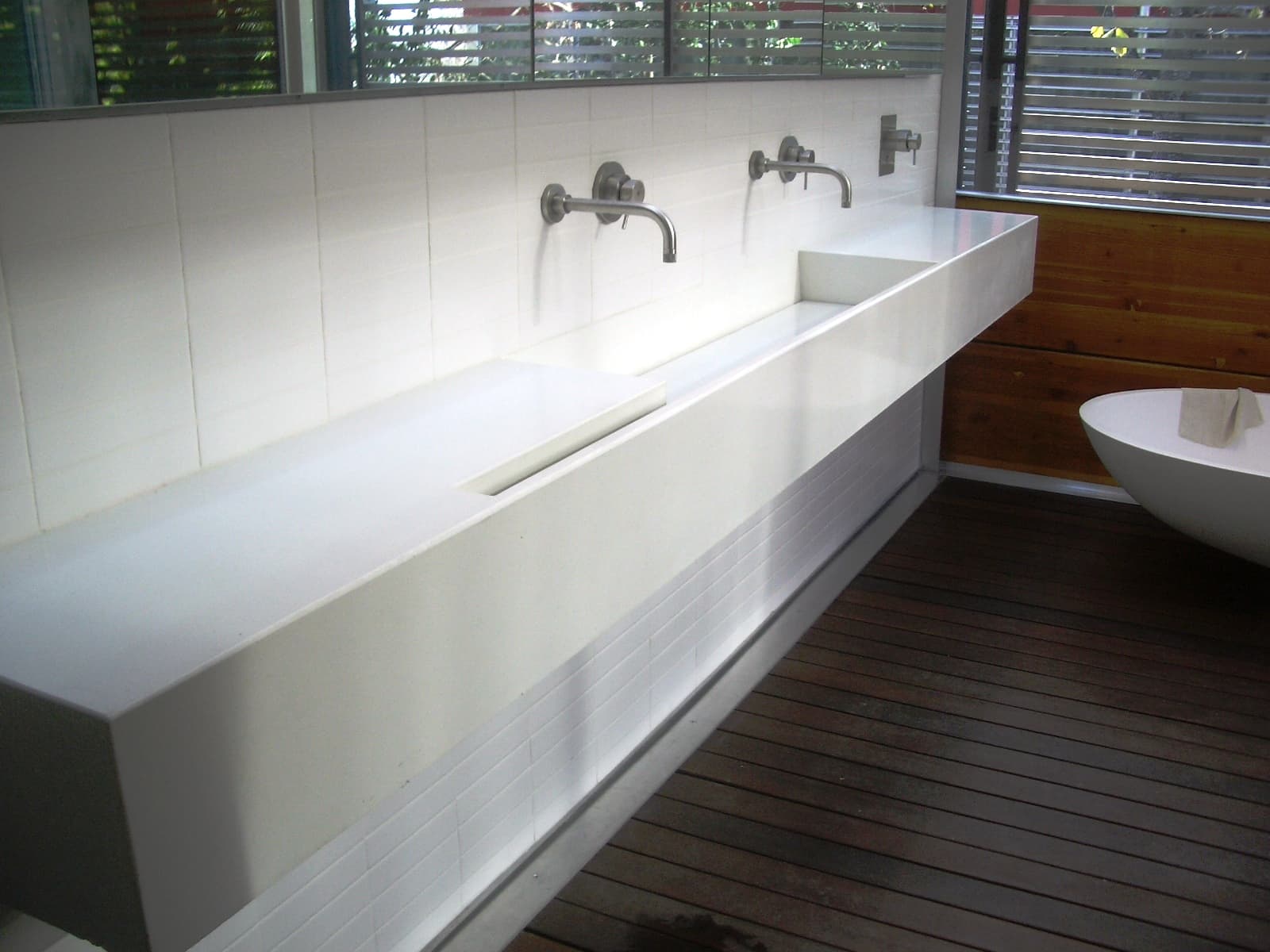 Custom concrete vanity