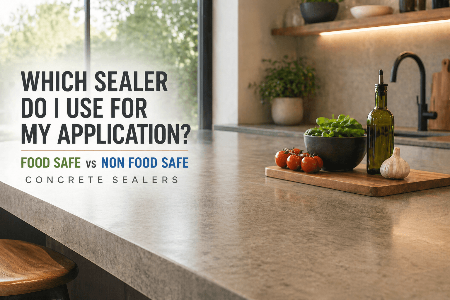 Which Sealer Do I Use for My Application? Food Safe vs Non Food Safe Concrete Sealers