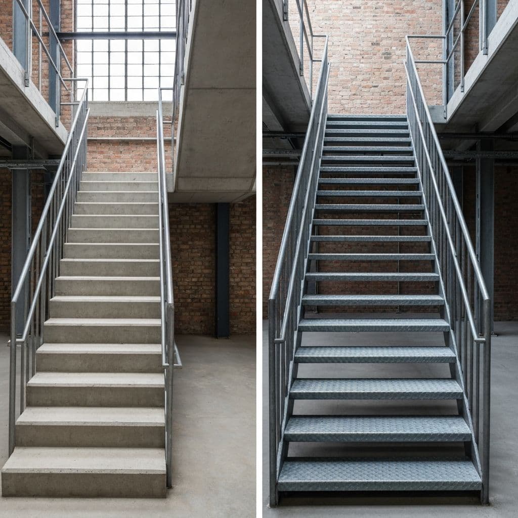 Concrete Stairs vs Steel Stairs: Which Structure Is Right For Me?